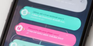 Smartphone screen showing a romance visual novel dialogue tree with multiple choice options